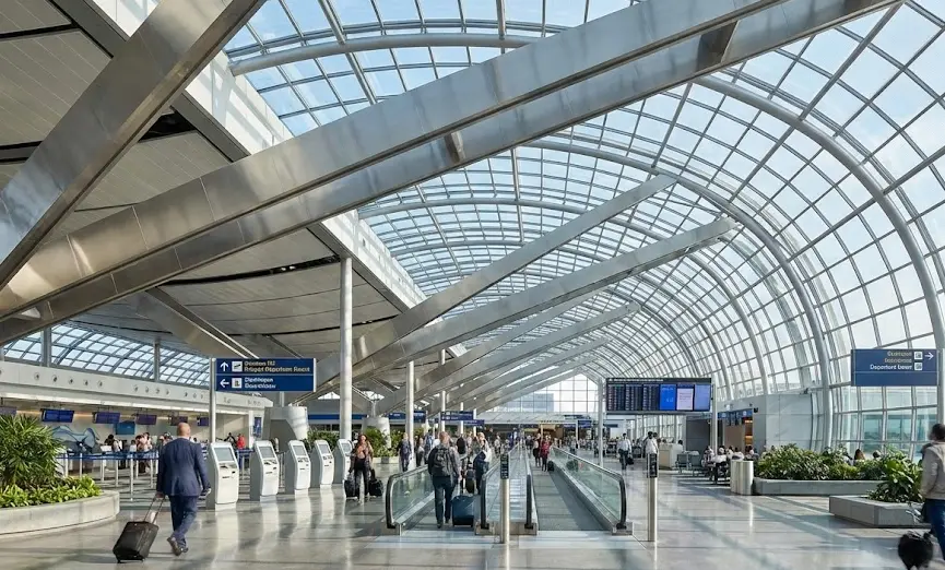 Shanghai Xinma XMBG-Z smart cable tray system installed in modern airport terminal for reliable infrastructure management