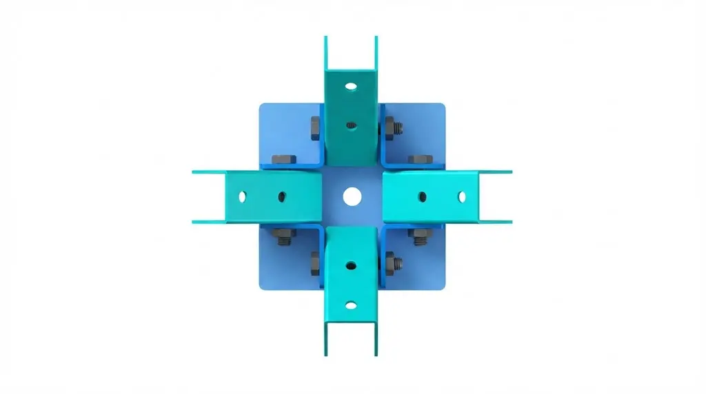 Adjustable strut channel base plate for seismic bracing and support framing