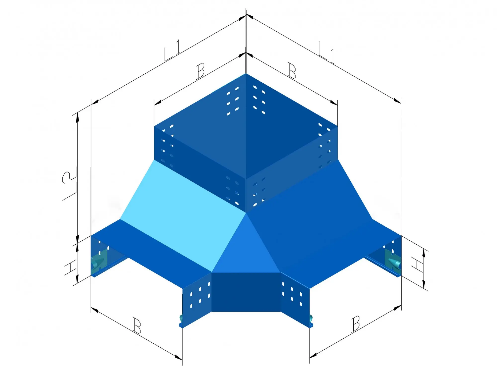 Vertical Upward Tee XQJ-CQ-C03F