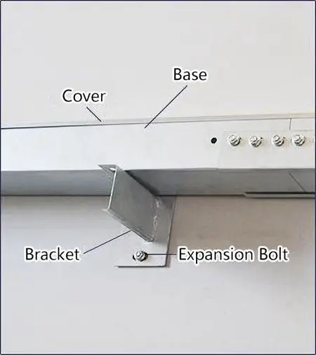 Cable tray support and installation methods diagram showing wall mounting and hanging support options