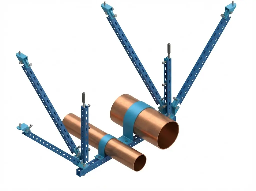 Fire pipe seismic bracing support for sprinkler and fire protection piping systems