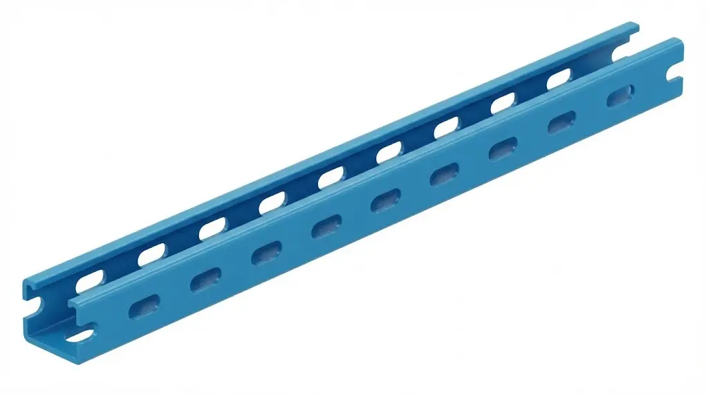 Strut channel (C-channel) rail for seismic bracing and support system structures