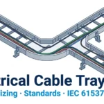 "Electrical cable tray system with ladder tray sections, 90-degree elbow fitting, and cable fill — Xinma cable management guide 2026"