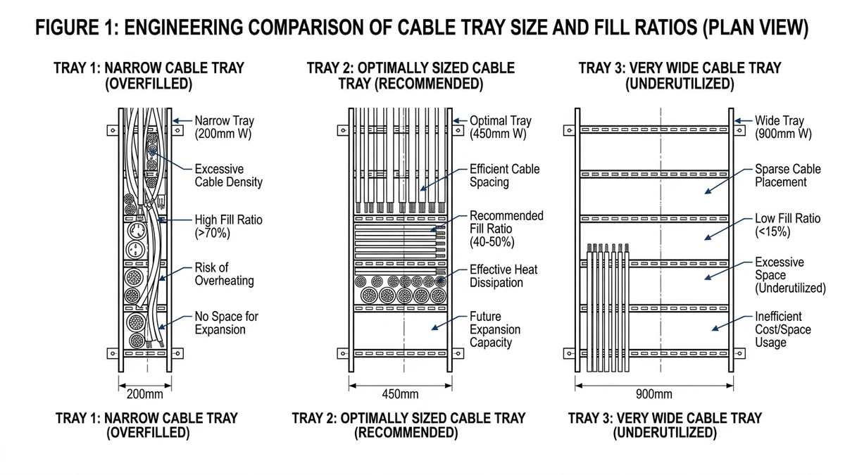 cable tray width sizing overview