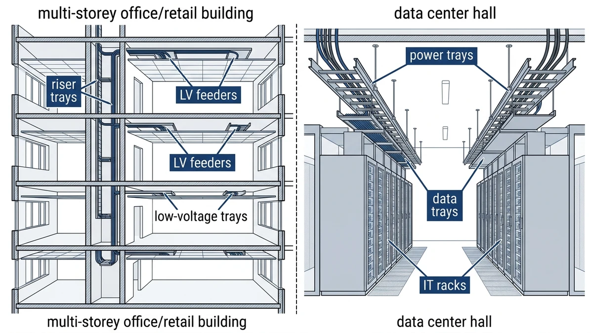 commercial building data center cable tray risers fig03