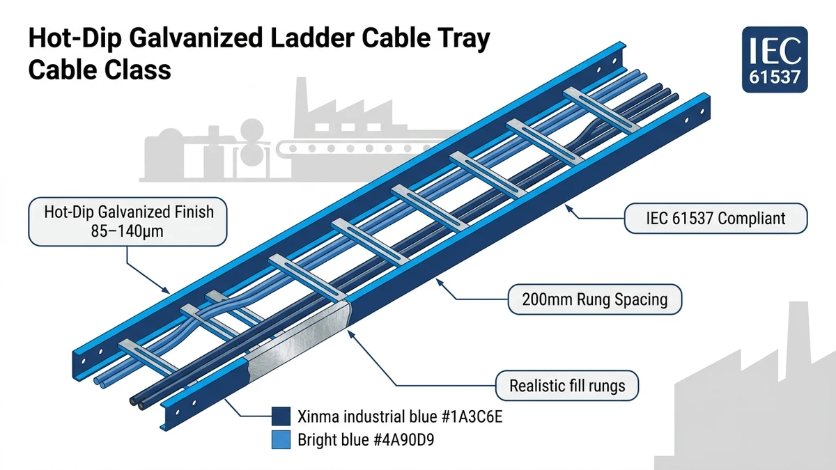 Ladder cable tray manufacturers in China supplying HDG systems for EPC export projects