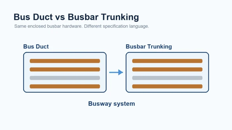 Bus duct and busbar trunking system comparison diagram