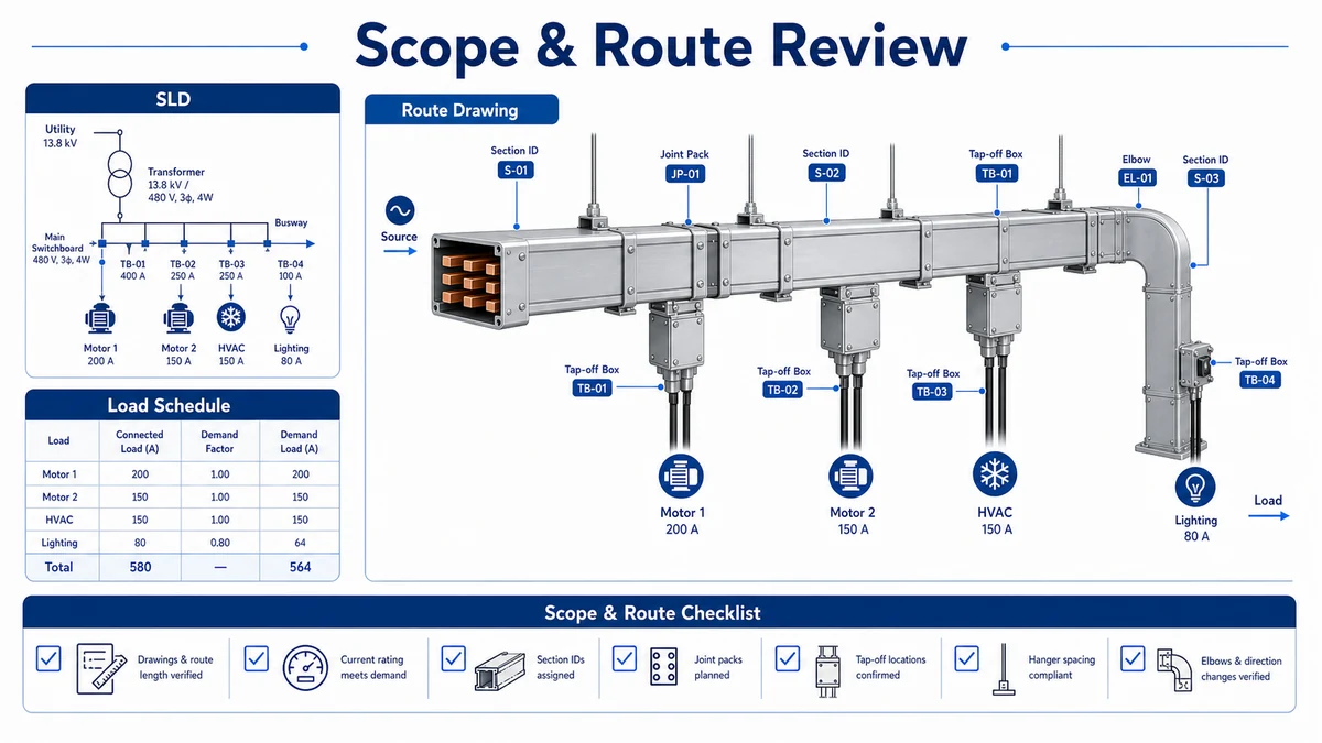 Busway supplier scope and route responsibility checklist
