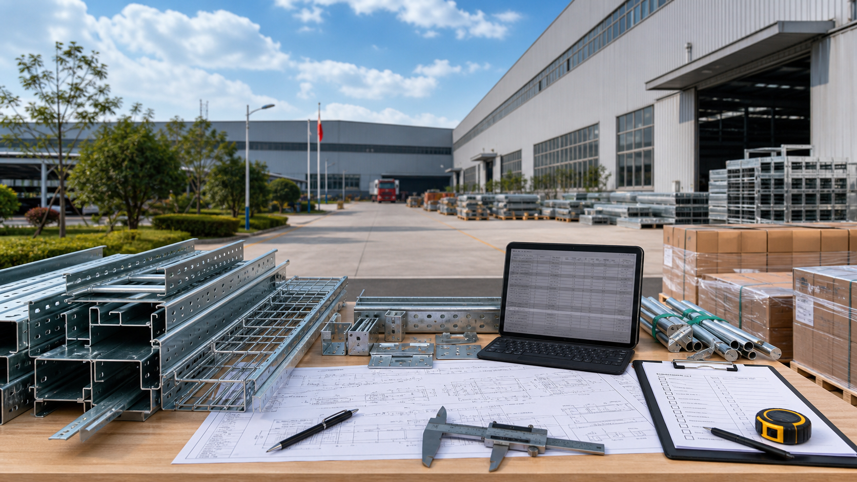 Real factory based procurement review image for global cable tray manufacturer comparison