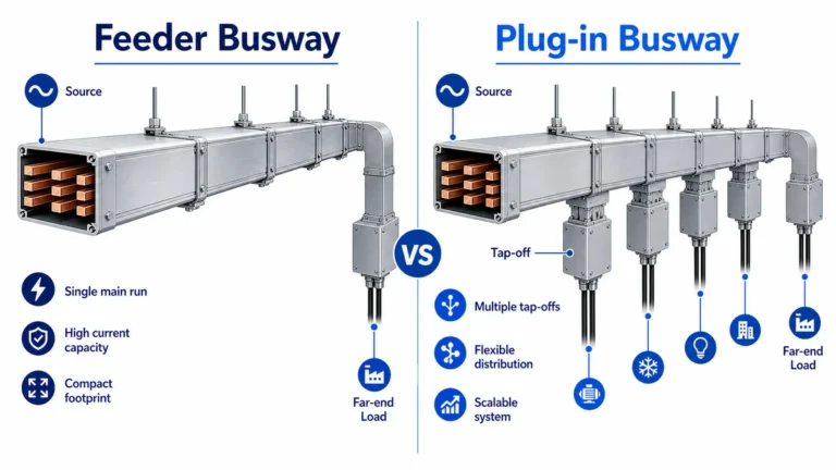 Plug-in busway and feeder busway comparison for industrial power routes