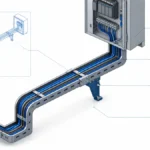 Channel cable tray branch route for small equipment cables