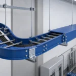Electrical cable tray components on a coordinated industrial routing system