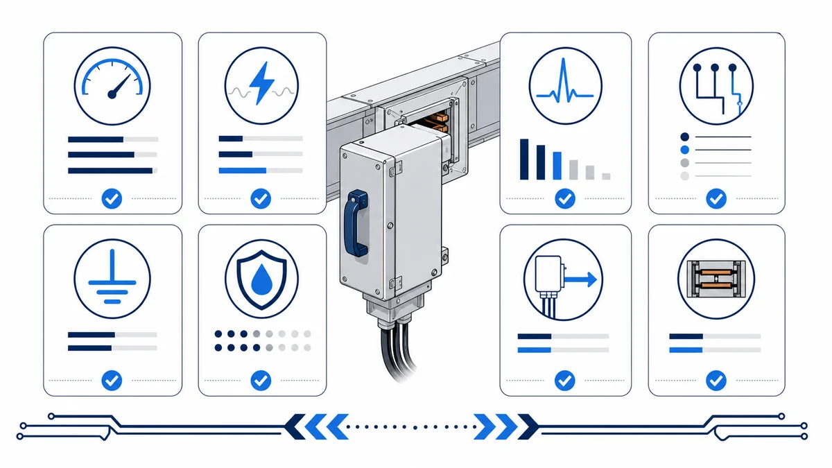 Bus plug ratings checklist for current voltage short-circuit and compatibility review
