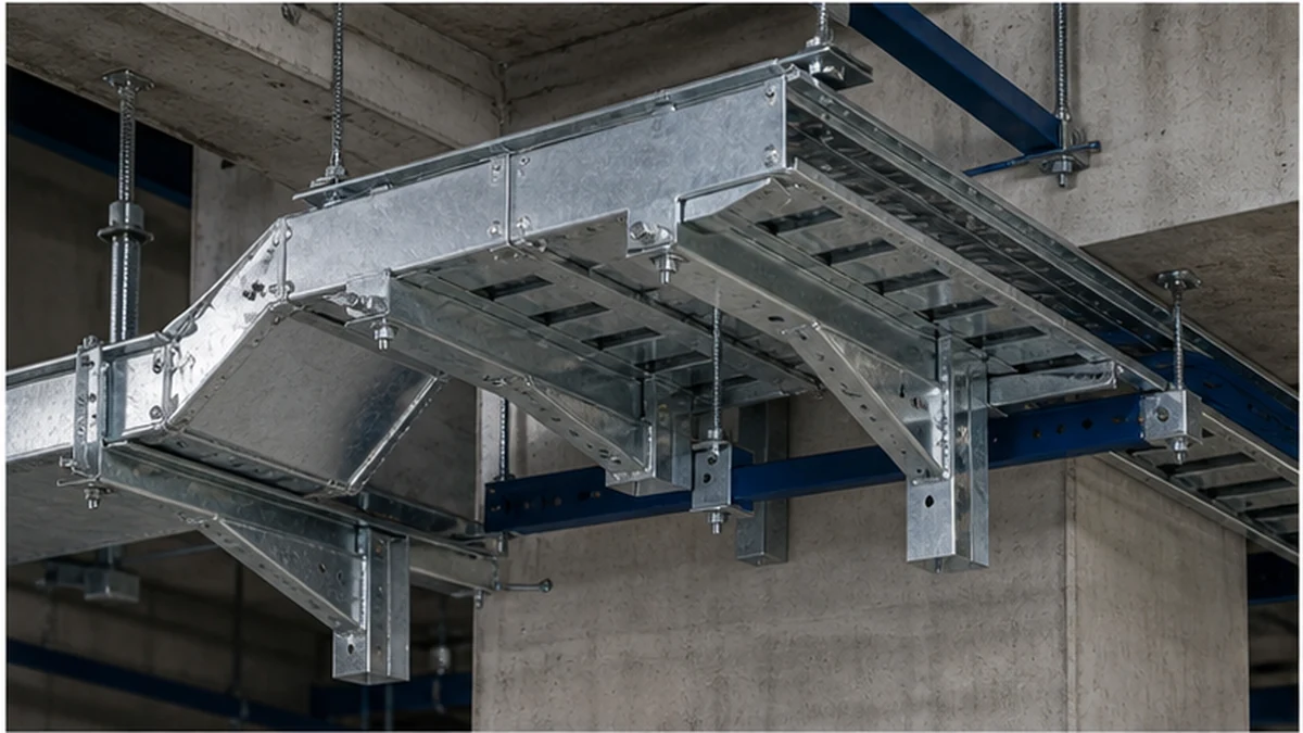 Tray support layout at a heavier fitting location