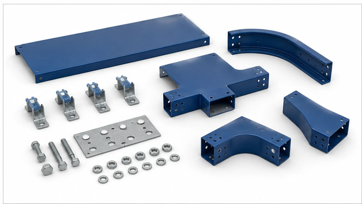 Incoming inspection of cable tray covers fittings clips and hardware