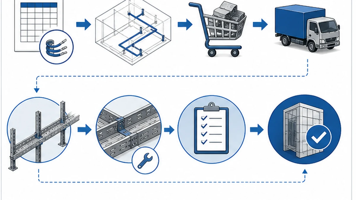 Channel cable tray workflow from planning to handover