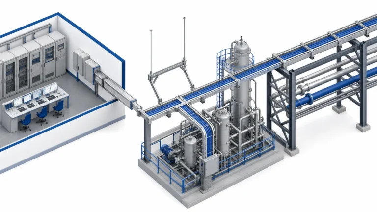 Industrial cable tray planning layout for an EPC project
